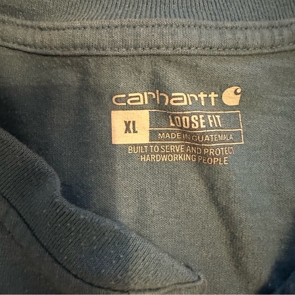 Carhartt Men's Loose Fit Short-Sleeve Henley T-Shirt Coastal Heather size XL - Picture 6 of 7